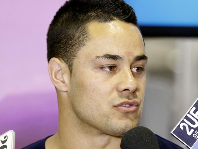 STMHOT15 SPORT Former NRL Parramatta Eels player Jarryd Hayne is leaving Australia and his career in the NRL to try out in America to become an NFL player. Picture: Luke Fuda