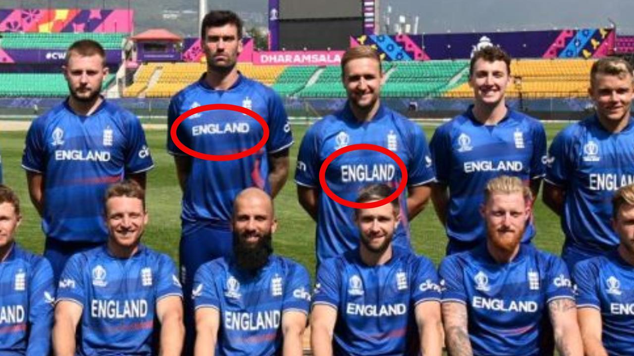 England can't even get the font size on their kits right. Picture: Supplied