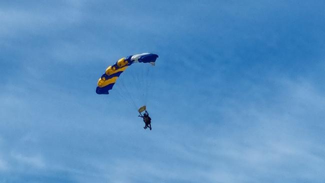 A woman has died after colliding with another skydiver in the air. Photo: Gail Taifalos