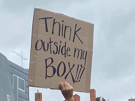 Protesters at the Ballarat March 4 Justice rally.