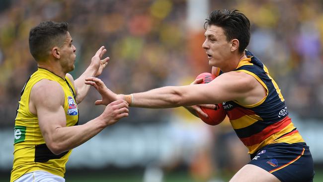 Jake Lever in action for Adelaide during the 2017 grand final. Picture: AAP Image/Julian Smith