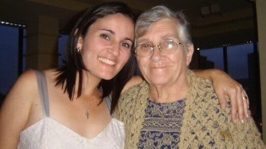 Journalist Mercedes Maguire and her mum Teresa Florez. Picture: Supplied