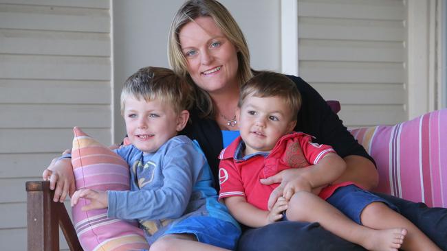 Fulltime mum Ceit Gamble, with sons Samual, 4, and George, 2, says looking good becomes more challenging once children arrive.