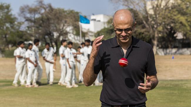 Microsoft chief executive Satya Nadella played as an off spin bowler in his cricket days, taking seven wickets in one match.