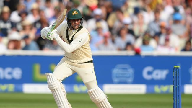 Usman Khawaja put Australia on his back on Day 2 of the Edgbaston Test. Picture: Getty