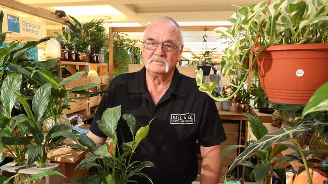 Dave Ellis of Mazz and Co at his plant store at Indooroopilly shopping centre. Picture: Liam Kidston