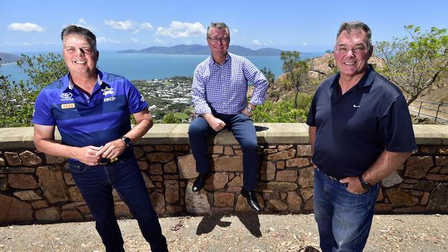 Labor MPs for Thuringowa, Aaron Harper, Mundingburra, Les Walker and Townsville, Scott Stewart, speak to media following the 2020 state election PICTURE: MATT TAYLOR.