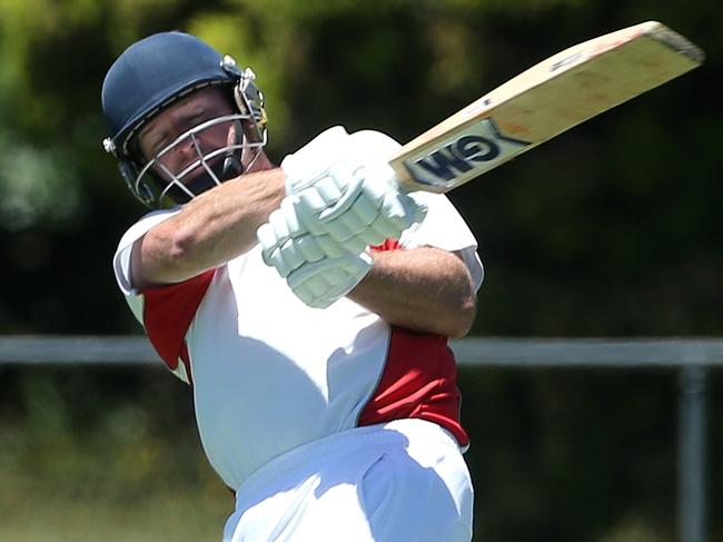 GDCA Cricket: Romsey v Gisborne Jason Wilson of Gisborne battingSaturday, January 9, 2021, in Romsey, Victoria, Australia. Picture: Hamish Blair