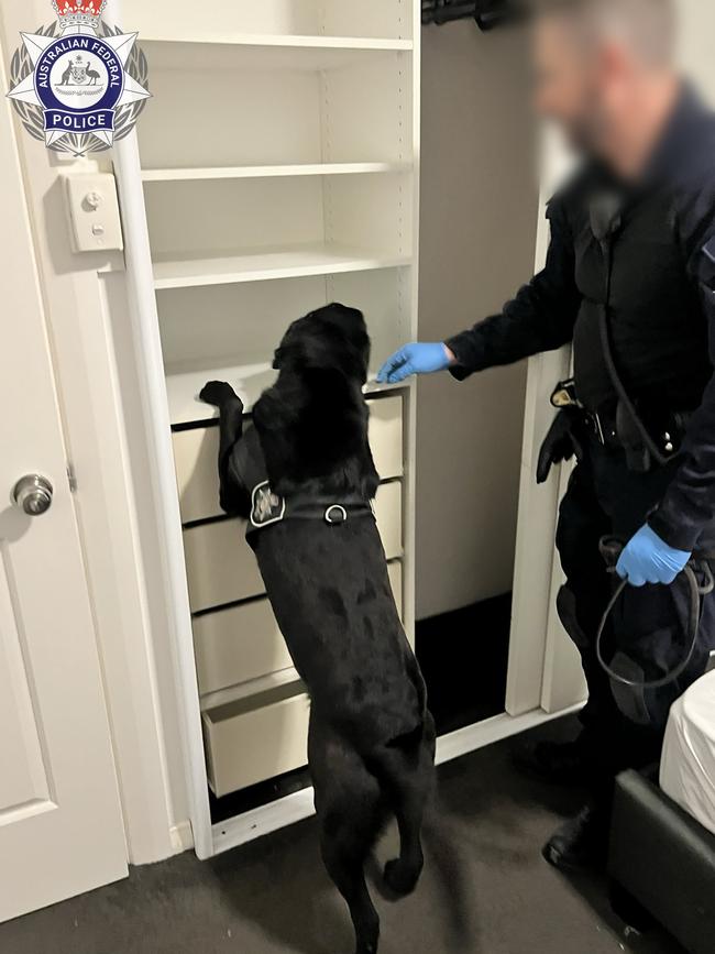 AFP raiding a luxury Henley Beach home for Operation Kraken. Picture: Australian Federal Police