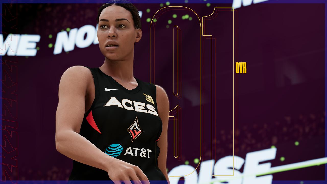 Aussie Liz Cambage as she appears in-game in the new NBA 2K21.