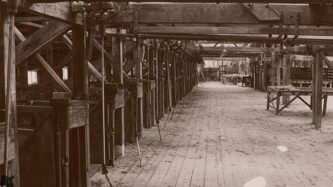 Ag history: An internal shot of the Toganmain woolshed. Picture: Darryl Kirby