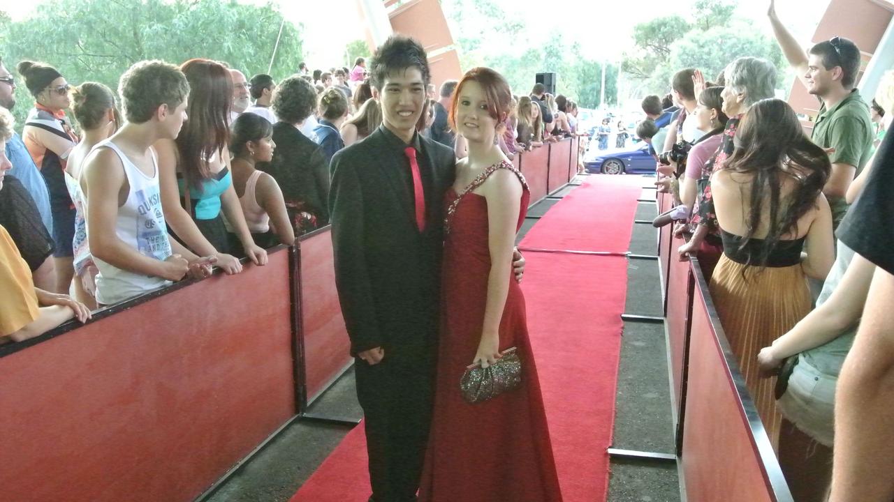 Christopher Buenviaje and Danica Brodie at the 2012 Our Lady of the Sacred Heart Catholic College formal at the Alice Springs Convention Centre. Picture: NT NEWS