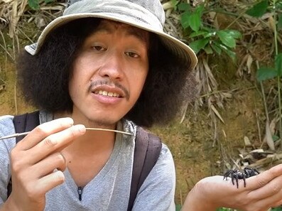 YouTuber JoCho Sippawat helped to discover the spider. Picture: YouTube