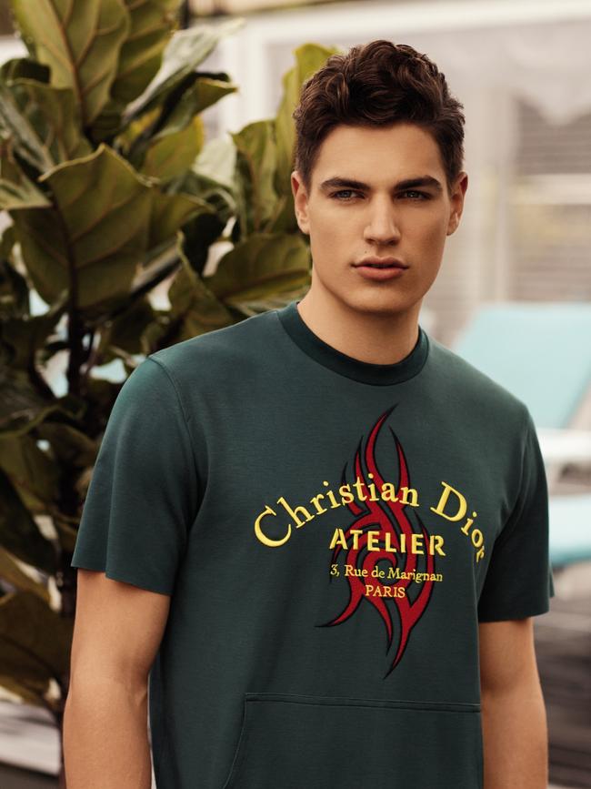 Dior Men Christian Dior Atelier embroidered short-sleeve sweatshirt.