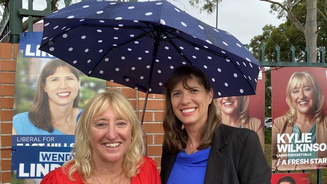 Sitting Liberal MP for East Hills Wendy Lindsay (pictured right) and Labor candidate for East Hills Kylie Wilkinson (pictured left). Picture: Kirsten Jelinek