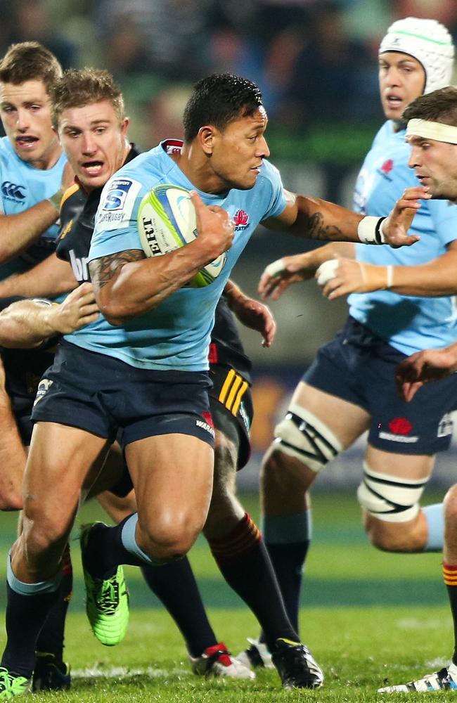 Israel Folau scored his 11th try of the season for the Waratahs on Saturday.
