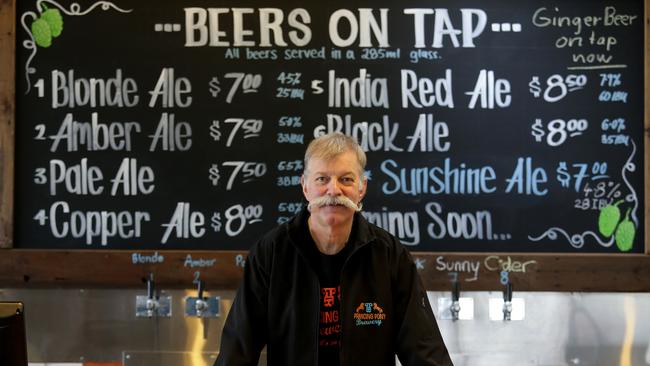 Frank Samson, owner and head brewer of the Prancing Pony Brewery.