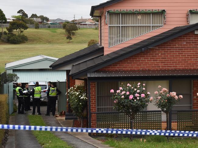 Police investigate after a man was stabbed during an aggravated burglary in Jacana. Picture: Nicole Garmston