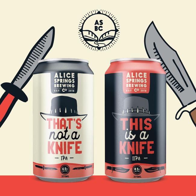 Alice Springs Brewing Co has launched a limited edition beer series in honour of Mick Dundee's famous one-liner. Picture: Supplied