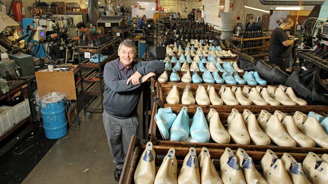 The late Dean Rossite inside Rossi Boots former Hilton premises, when the company was still under control of his family.