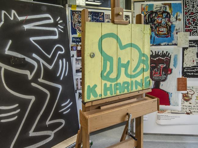 The door from the mural that Keith Haring painted at Collingwood Technical College, which was stolen before being mysteriously returned 20 years later.