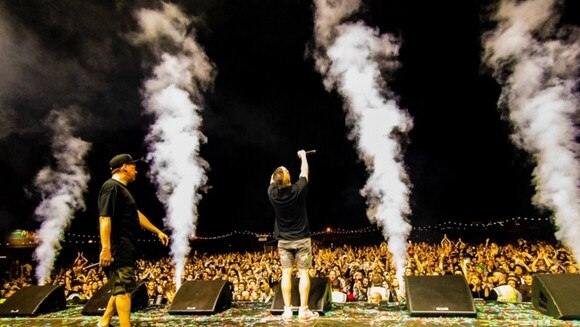 The Hilltop Hoods perform at Adelaide Showground for Groovin the Moo 2019.