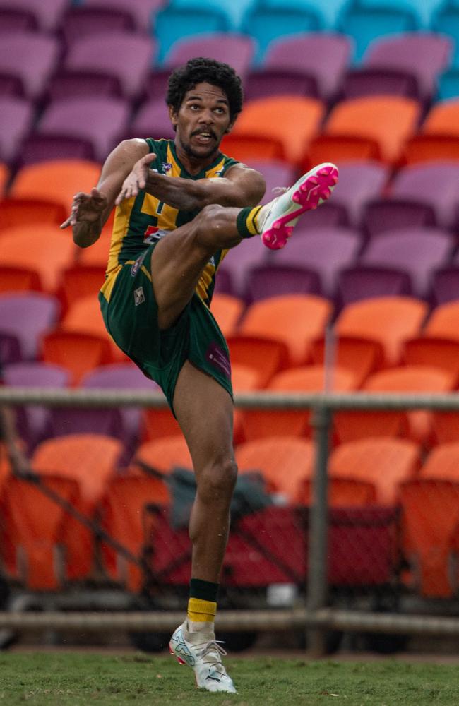 Liam Holt-Fitz in the Southern Districts vs PINT 2023-24 NTFL men's elimination final. Picture: Pema Tamang Pakhrin