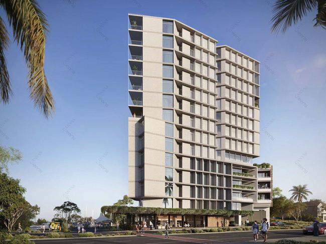 An artist’s impression of a proposed $95.5m shop top development for Tweed Heads.