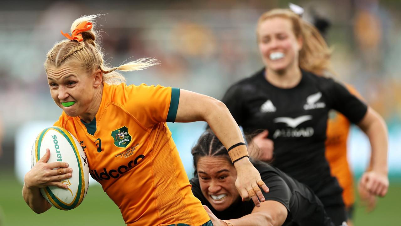 Pemain wanita seperti Georgina Friedrichs dari Wallaroos akan mendapat manfaat dari perubahan perjanjian kerja bersama.  Gambar: Mark Kolbe/Getty Images