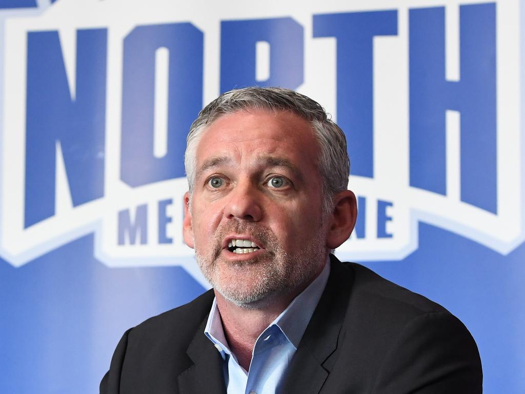 Former North Melbourne boss Ben Buckley had high expectations when Noble took over. Picture: AAP