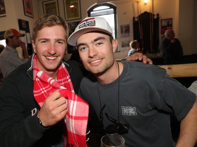 AFL grand final celebrations around Geelong . The Barwon Club Geelong left: Matt Dykes and Angus Earle Picture: Mark Wilson