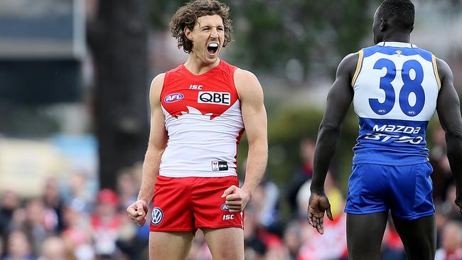Kurt Tippett got through unscathed in his return from injury. Picture: Sam Rosewarne