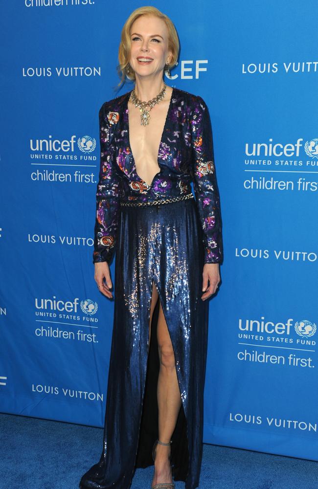 Actress Nicole Kidman attends the 6th Biennial UNICEF Ball at the Beverly Wilshire Four Seasons Hotel on January 12, 2016 in Beverly Hills, California. Picture: Joshua Blanchard/Getty Images