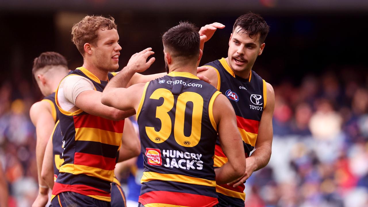 Darcy Fogarty performed strongly against the Eagles on Saturday. Picture: James Elsby/AFL Photos via Getty Images