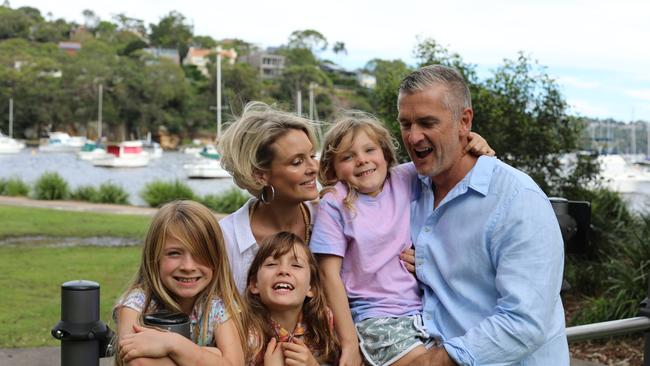 Ms Deves is pictured above with her husband and their three daughters. Picture: Katherine Deves - Liberal Candidate for Warringah/Facebook