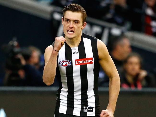 Darcy Moore was unable to shake off his hamstring injury. Picture: Getty Images