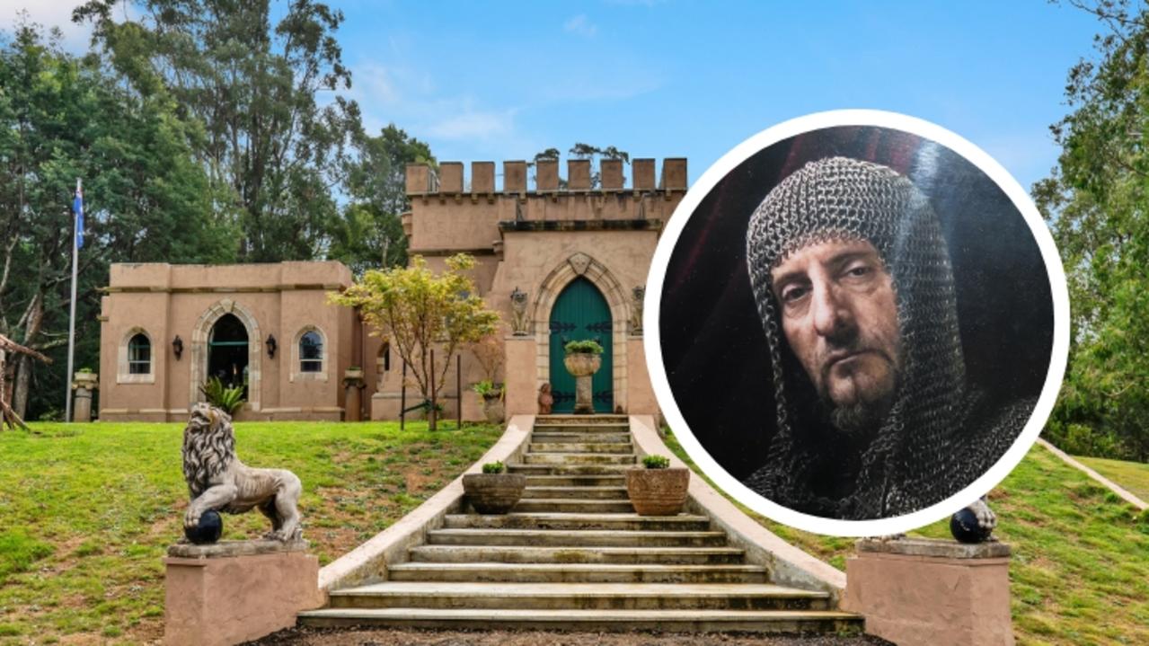 Versace Castle, in the South Gippsland town of Woorarra West, was built by owner Fabio Versace — who has also crafted pieces of armour and decorative weapons.