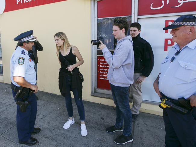 She agreed not to speak to anyone when she entered the mosque. Picture: Tim Pascoe