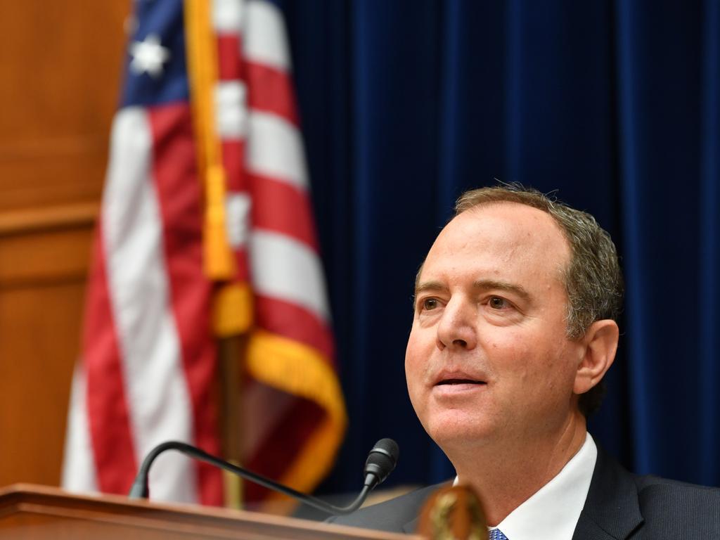 US Committee chairman Adam Schiff drew the ire of Mr Trump when he parodied his call to Ukraine by giving him a mafia boss type accent. Picture: AFP