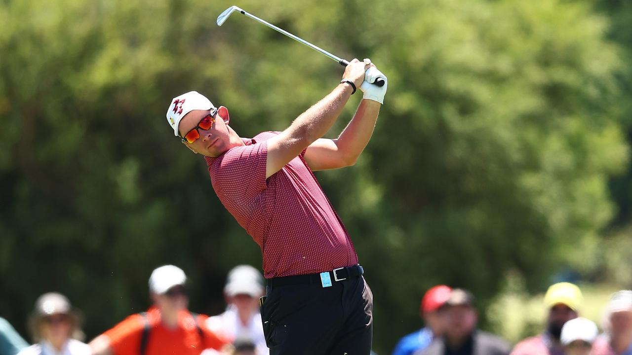 Lucas Herbert is leading the Australian Open by four shots, (Photo by Morgan Hancock/Getty Images)