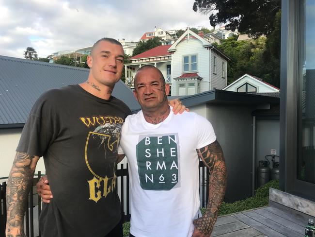 Dustin Martin with his father Shane Martin in Auckland NZ.