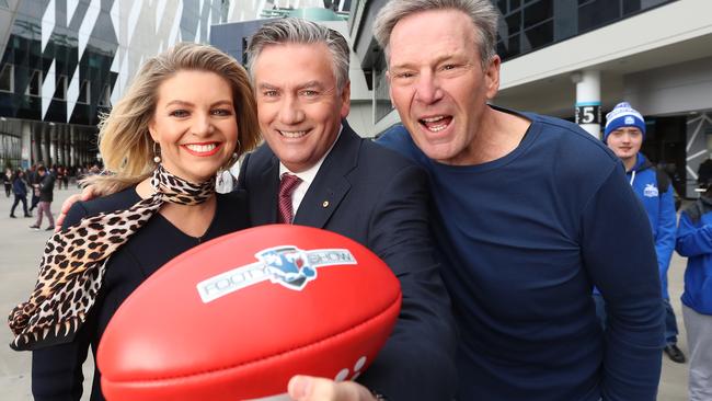 The new-look <i>Footy Show </i>with Eddie McGuire back at the helm has been a ratings winner for Nine. Picture: Alex Coppel