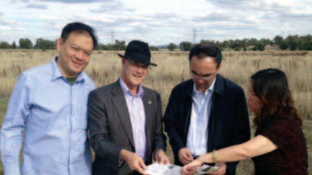 Humphrey Xu (left) in Wagga in 2013. Picture: Facebook