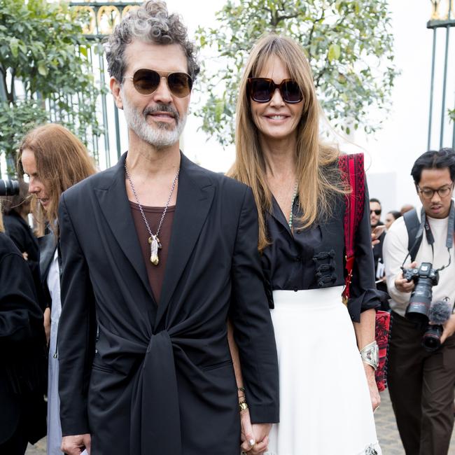 Elle Macpherson and Doyle Bramhall II attend the Christian Dior Womenswear Spring/Summer 2023 show as part of Paris Fashion Week (Photo by Jacopo Raule/GC Images)