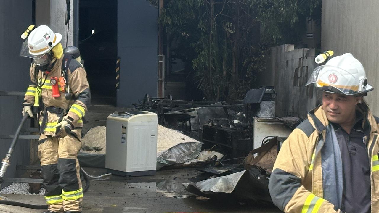 Emergency services rush to Brisbane rubbish fire