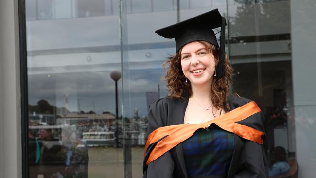 Lilia Jenkins has graduated from the University of Tasmania with a Bachelor of Agricultural science with Honours. Picture: Phoebe Bobbi