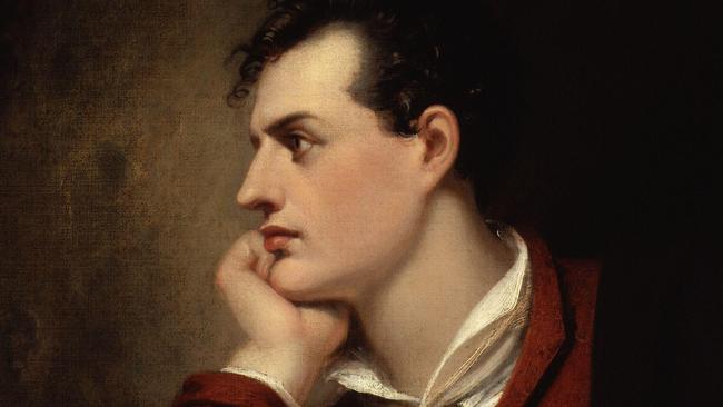 Richard Westall’s 1813 portrait of the poet George Lord Byron.