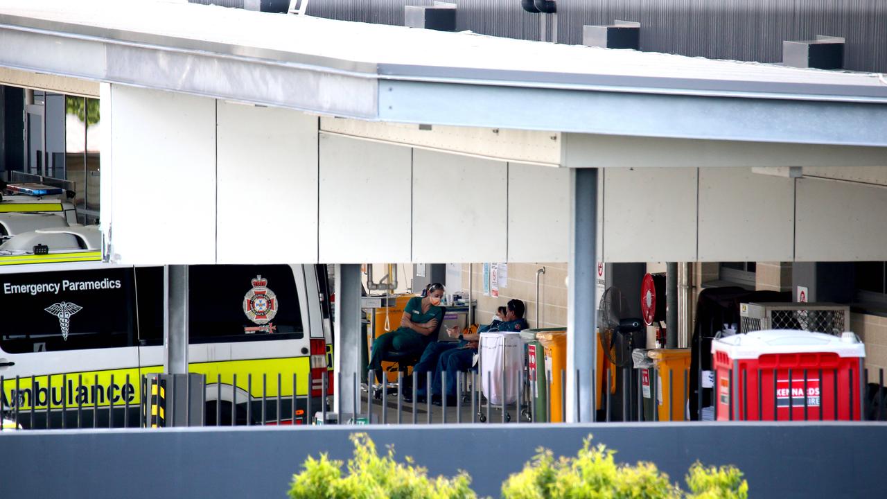 Ambulance ramping at the Princes Alexandria Hospital (PA Hospital). Picture: David Clark