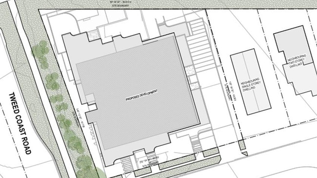 Blueprints for where the development is proposed to go.