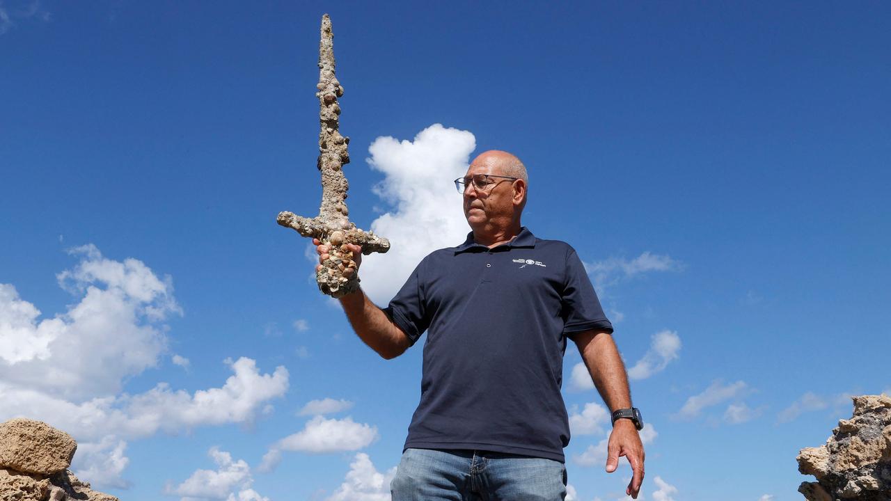 The sword dates back to the Crusades. Picture: Jack Guez/AFP